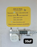 Capacitor de trabajo plástico, lavadora y bombas  35UF +250V