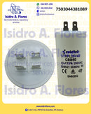Capacitor trabajo plástico, 40uF, 250VAC, lavadora y bomba Coldtek