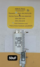 Capacitor plástico de trabajo 50uF,250VAC, lavadora 4 terminales