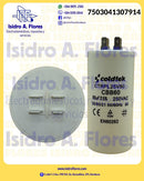 Capacitor trabajo de lavadora 80UF+5%  250V 2 postes plástico Coldtek