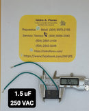 Capacitor de ventilador 2 cables verdes 1.5UF +5% 250V
