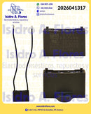Capacitor de ventilador 2 cables negros 3.5UF+5% 250V marca BM