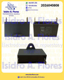 Capacitor ventilador 2 terminales12uF+5%, 250V marca BM