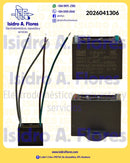 Capacitor de ventilador dual 250V 5UF +5UF, 4 cables marca BM