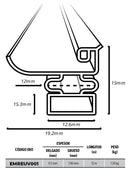 Empaque ceja corta rollo 12M apróximados (pestaña chica)-20°C 25D310