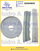 Empaque perfil doble Aleta rollo blanco apróximadamente  8 Mts.