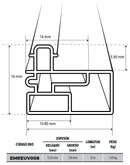 Perfil ala de vampiro, color negro rollo apróximadamente 12m -20°C