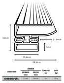 Empaque perfil ceja larga color negro rollo 12m  apróximados