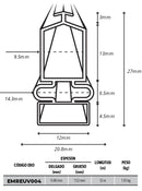 Empaque 12 metros apróximados, negro, perfil True