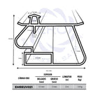 Empaque 12m, Perfil negro sirve Anthony Reach-in para refrigerador