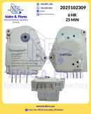 Reloj Temporizador Timer de descongelamiento de refrigeradora Paragon 6H 25M 2,1,4,3