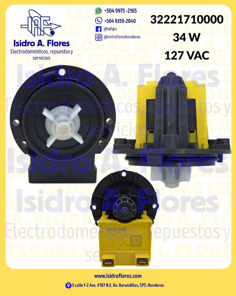 Bomba solo motor 35W  para Frigidaire Brasil marca Emicol