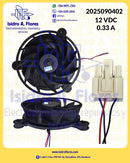 Motor evaporador refrigeradora marca Nidec 12V DC 0.33A Dext 12.5Cm