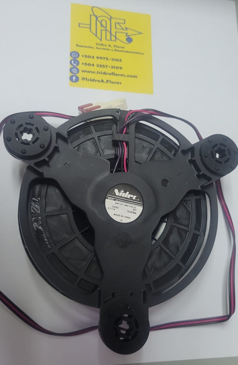 Motor evaporador 12V,  0.171A  DC Nidec, 3 líneas