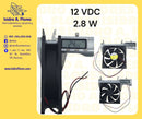Motor ventilador Sunon DC 12V sirve Mabe 2.8W 9.1CmX9.1Cm, ancho 2.4Cm