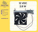 Motor ventilador Sunon DC 12V sirve Mabe 2.8W 9.1CmX9.1Cm, ancho 2.4Cm