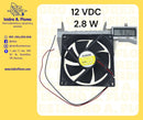 Motor ventilador Sunon DC 12V sirve Mabe 2.8W 9.1CmX9.1Cm, ancho 2.4Cm