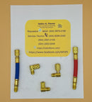 Juego adaptadores, conexiones y mangueras de carga 1/4",3/16"  y 1/8"