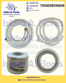 Kit instalación minisplit, bobina de cobre con tuercas 3/8" -5/8" 4Mts
