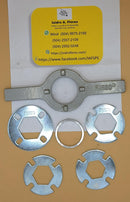 Llave para lavadora kit multimarcas Fargo, con cuatro adaptadores