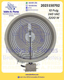 Resistencia vitrocerámica 2 líneas dual  DEXT 10" genérico LG 3200W