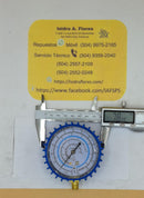 Manómetro azul baja para gases R134A, R404 y R22 70MM diametro 250 PSI
