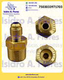 Adaptador niple union terminales 1/4" NPT X 3/8" SAE Coldtek