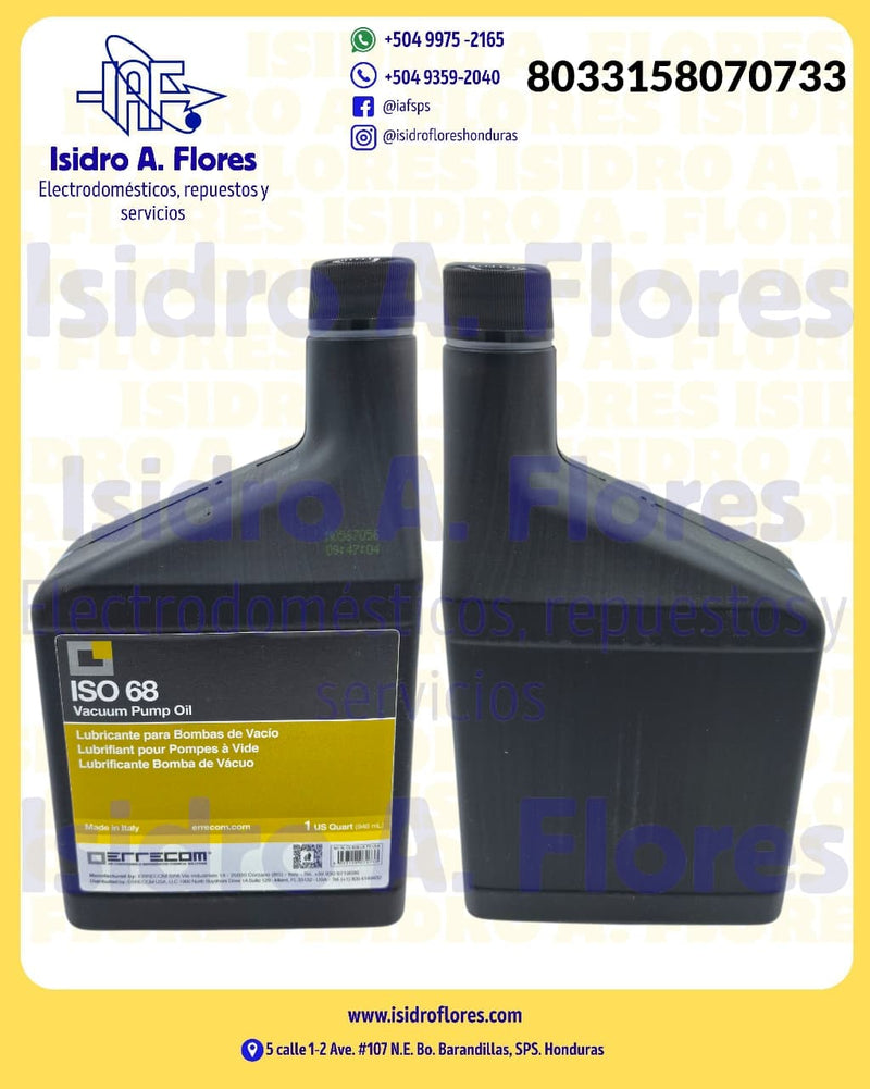 Aceite para bomba de vacio 1/4 de galón marca Errecom