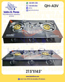 Cocina acero Inoxidable y vidrio 3 quemadores marca  Ecocina