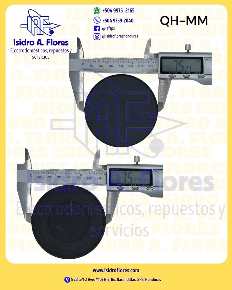 Tapa mediana de quemador  Mabe sin patas 7.5 Cm de diametro