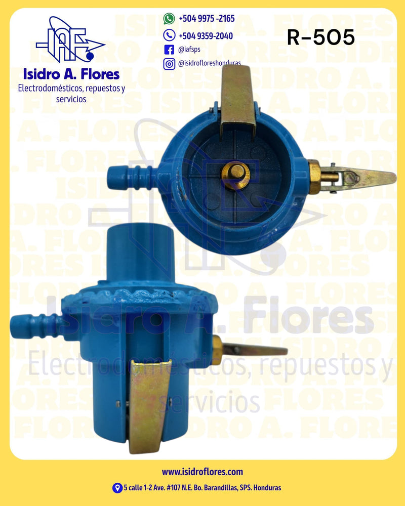 Regulador de gas azul celeste un clip IML-505