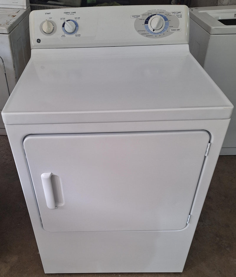 Secadora GE mecánica de gas, 2 perillas, tapa ancha