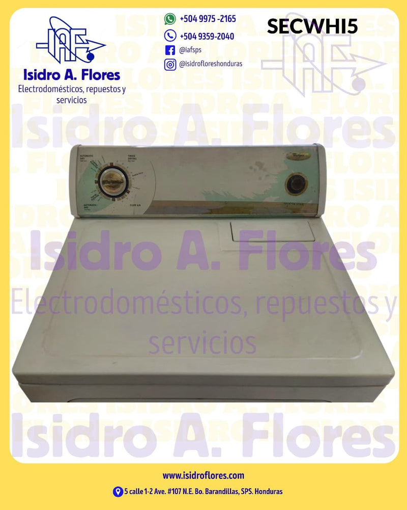 Secadora Whirlpool mecánica 220V eléctrica una perilla