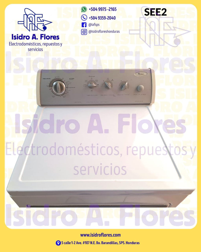 Secadora Whirlpool mecánica 4 perillas 220V eléctrica gris tapa ancha