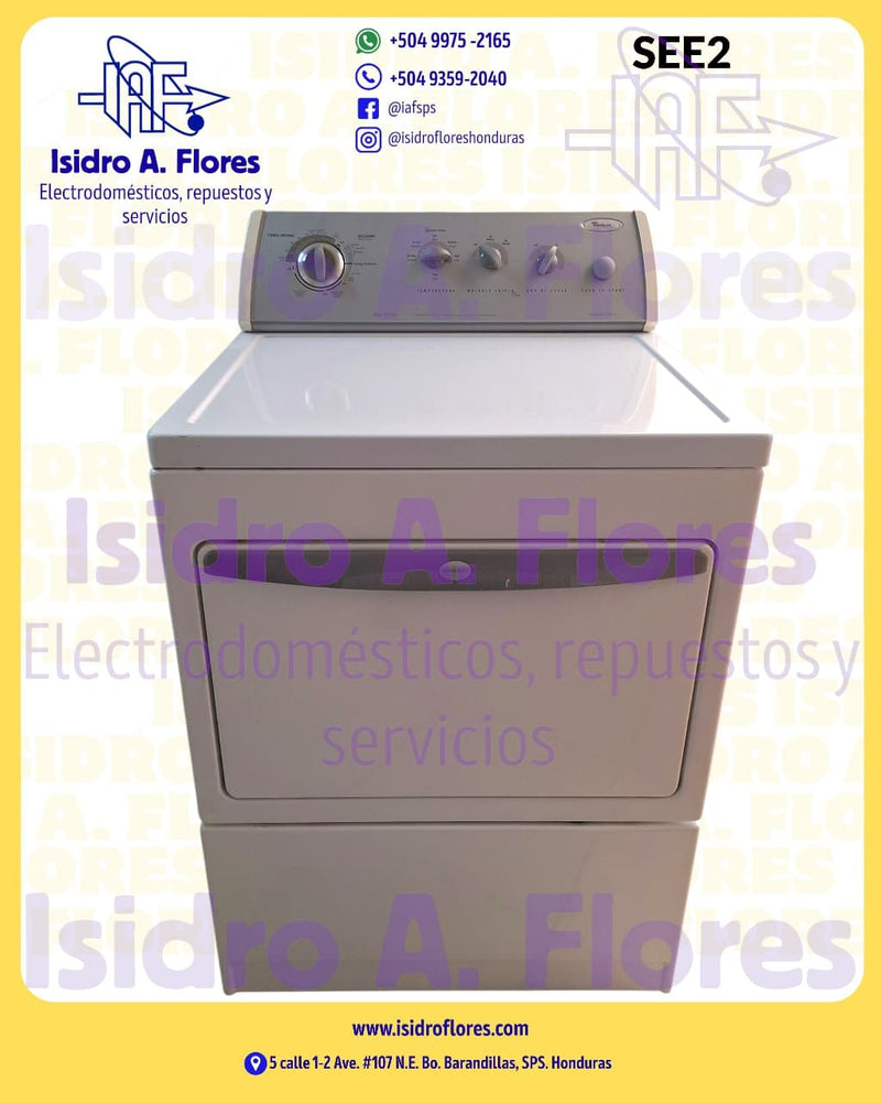 Secadora Whirlpool mecánica 4 perillas 220V eléctrica gris tapa ancha