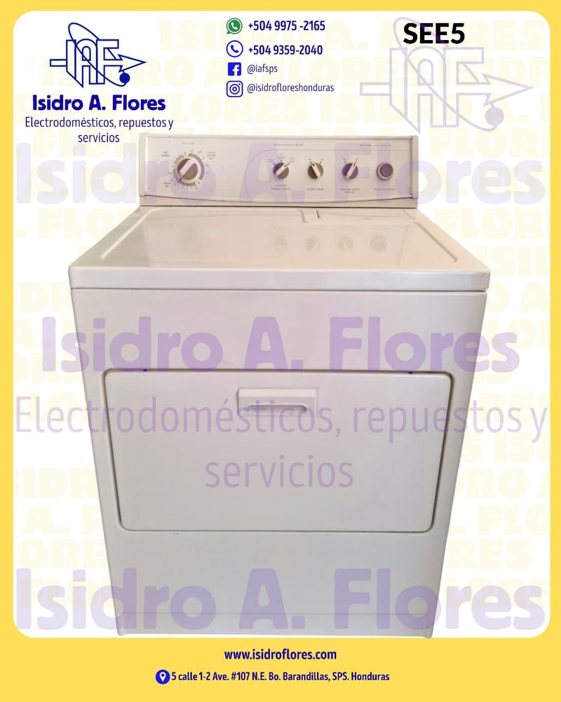 Secadora Kitchen Aid tapa ancha mecánica 220V eléctrica 4 perillas