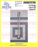 Resistencia de calentador de agua 9.5" 120V 2500W  marca Backer