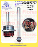 Resistencia de calentador de agua  9.5" ,240V, 2500W