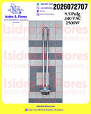 Resistencia de calentador de agua  9.5" ,240V, 2500W