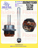 Reistencia de calentador de agua 10.5" 240VAC , 3000W