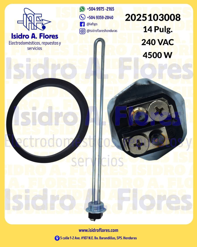 Resistencia de calentador de agua 4500W, 240V Backer 14"