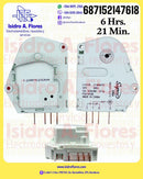 Timer de refrigeradora  marca  Supco 6H 21M 110v   2,1,4,3
