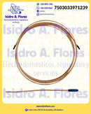 Tubo capilar  Coldtek  0.026" Largo 3m Diámetro  ext 0.077"