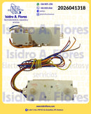 Timer plástico eléctrico, 2 perillas, 5 cables para lavadora
