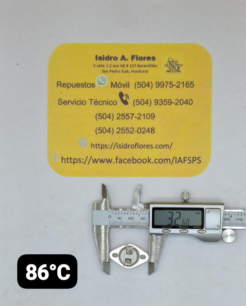 Termostato calentador de agua para cafetera 86° 250V 10A