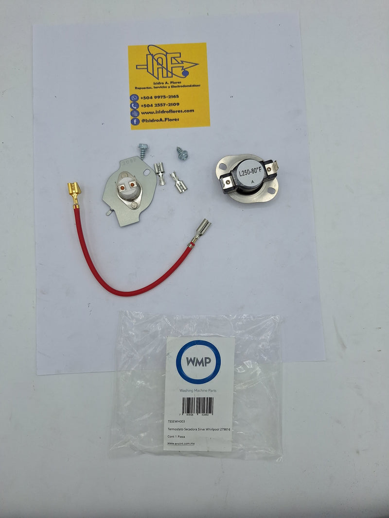 Térmicos kit de secadora 309F y L250-80°F genérico sirve Whirlpool WMP