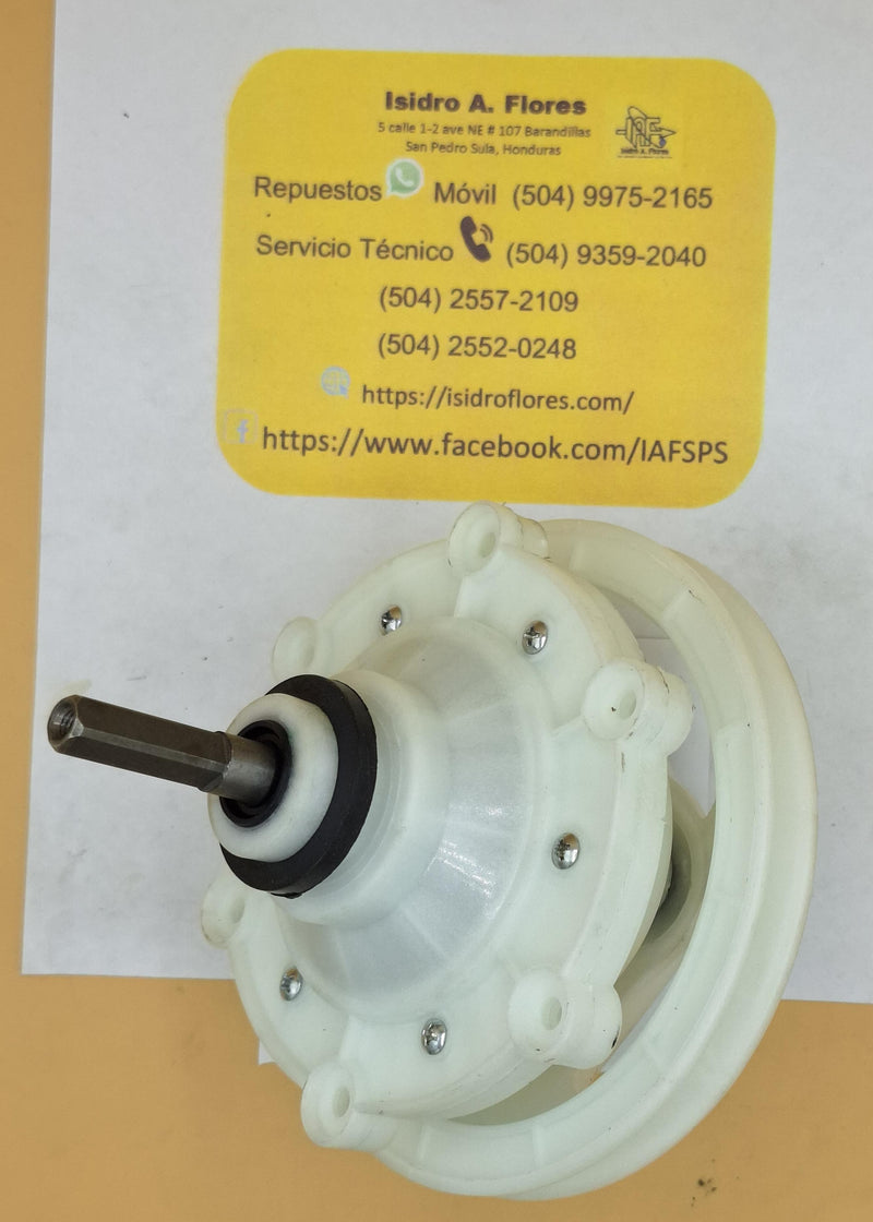 Tránsmisión plástico, flecha cuadrada, 6 orejas para lavadora