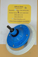 Transmisión azul plástico,10 dientes con polea 170mm sirve Mabe