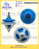 Transmisión WMP azul, 10 dientes con polea 148mm Sirve Mabe