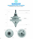 Transmisión plástica 11 dientes, tipo cuello largo sirve Frigidaire